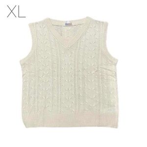 LuLaRoe Nadia Sweater V-Neck Vest sleeveless with rib binding on collar NWT XL